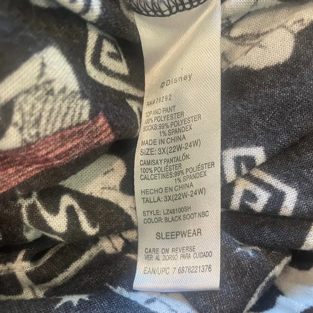 Disney Velour Nightmare Before Christmas Sleep Pant Jogger SZ 3X - Picture 4 of 4